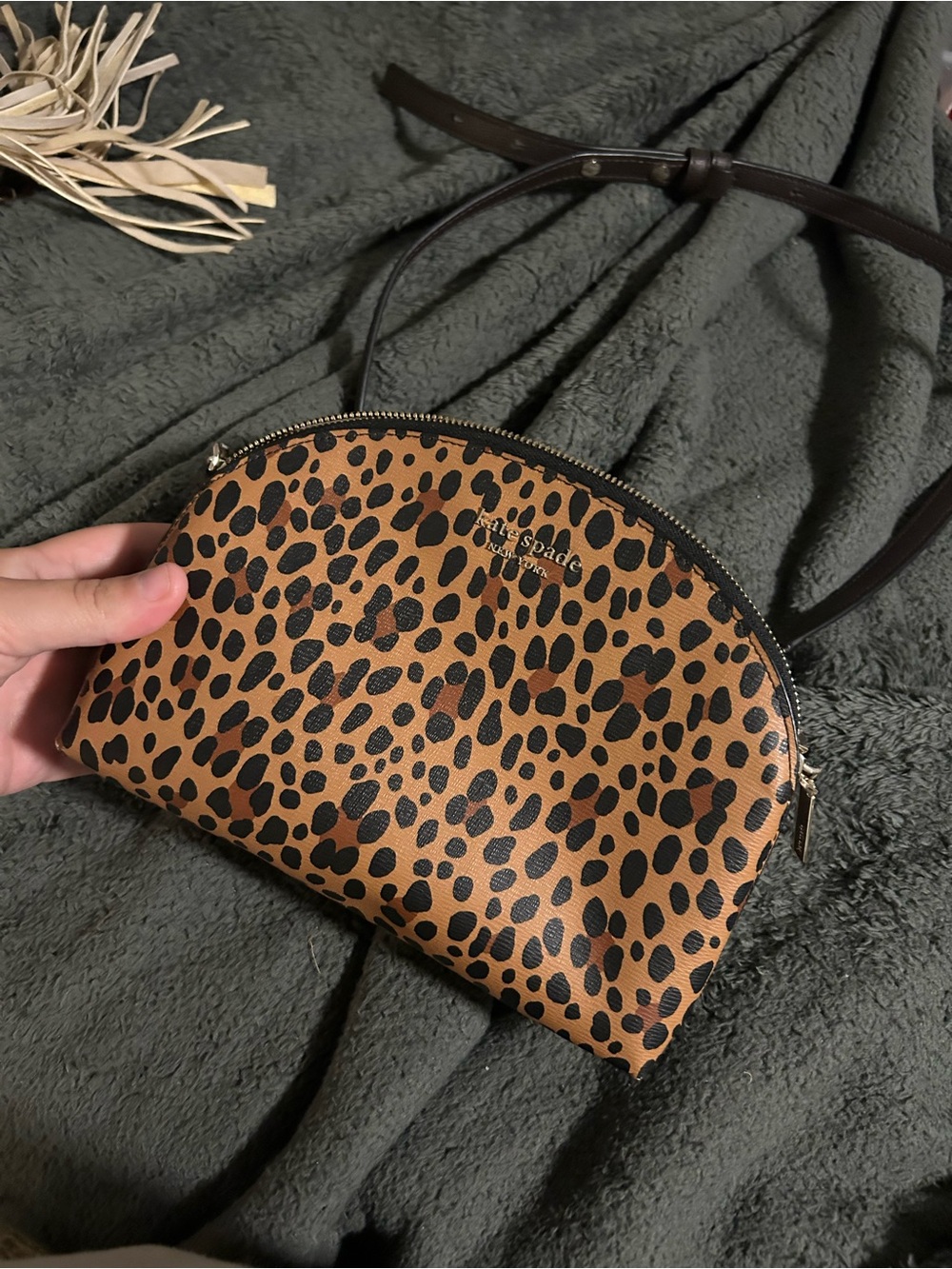 kate spade Leopard Print Crossbody in Brown and Black
